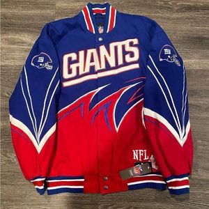 NWT RARE VITG 90’s NY Giants Shark Tooth Design NFL Jacket.